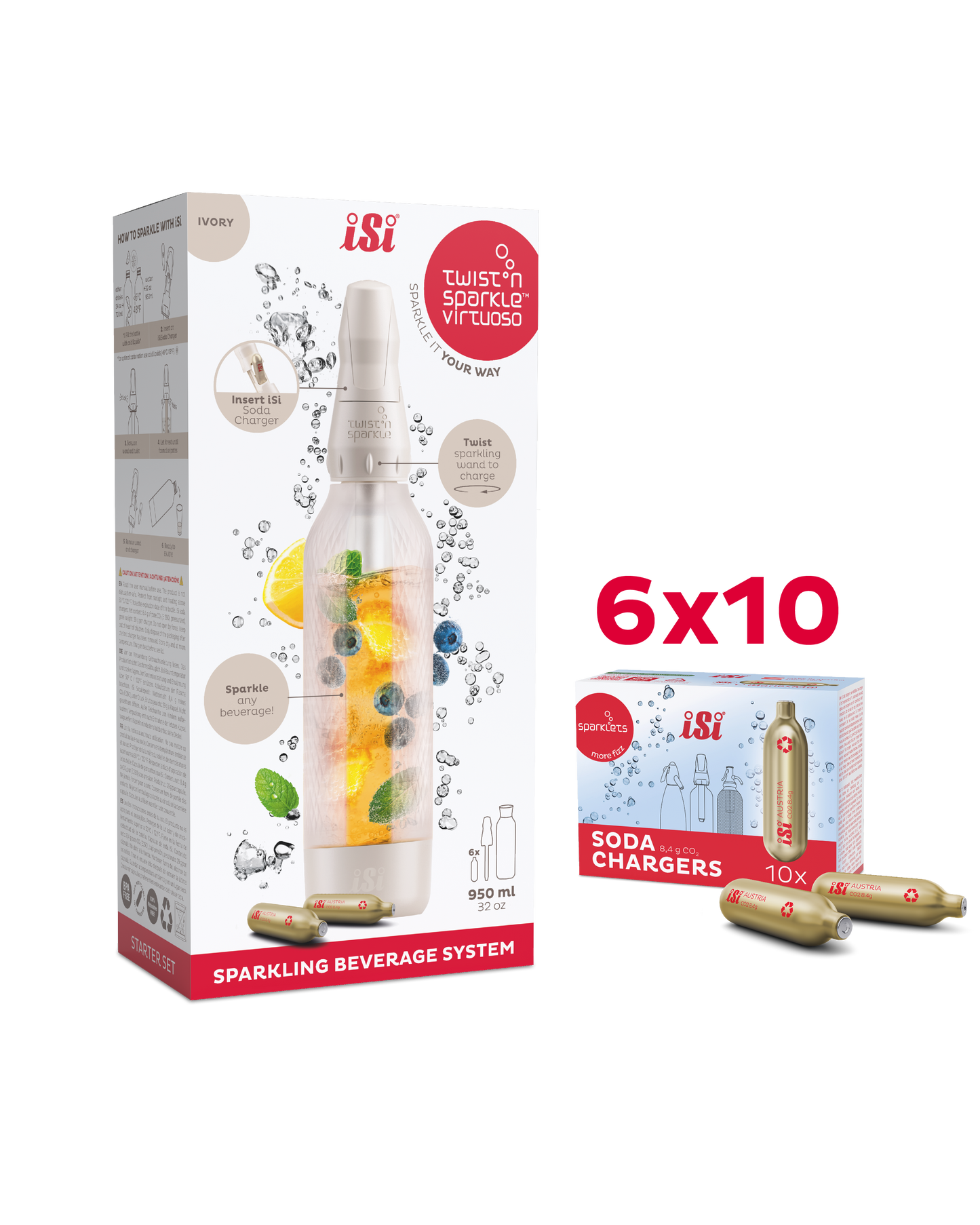 Twist'n Sparkle Virtuoso inkl. 60 Soda Chargers