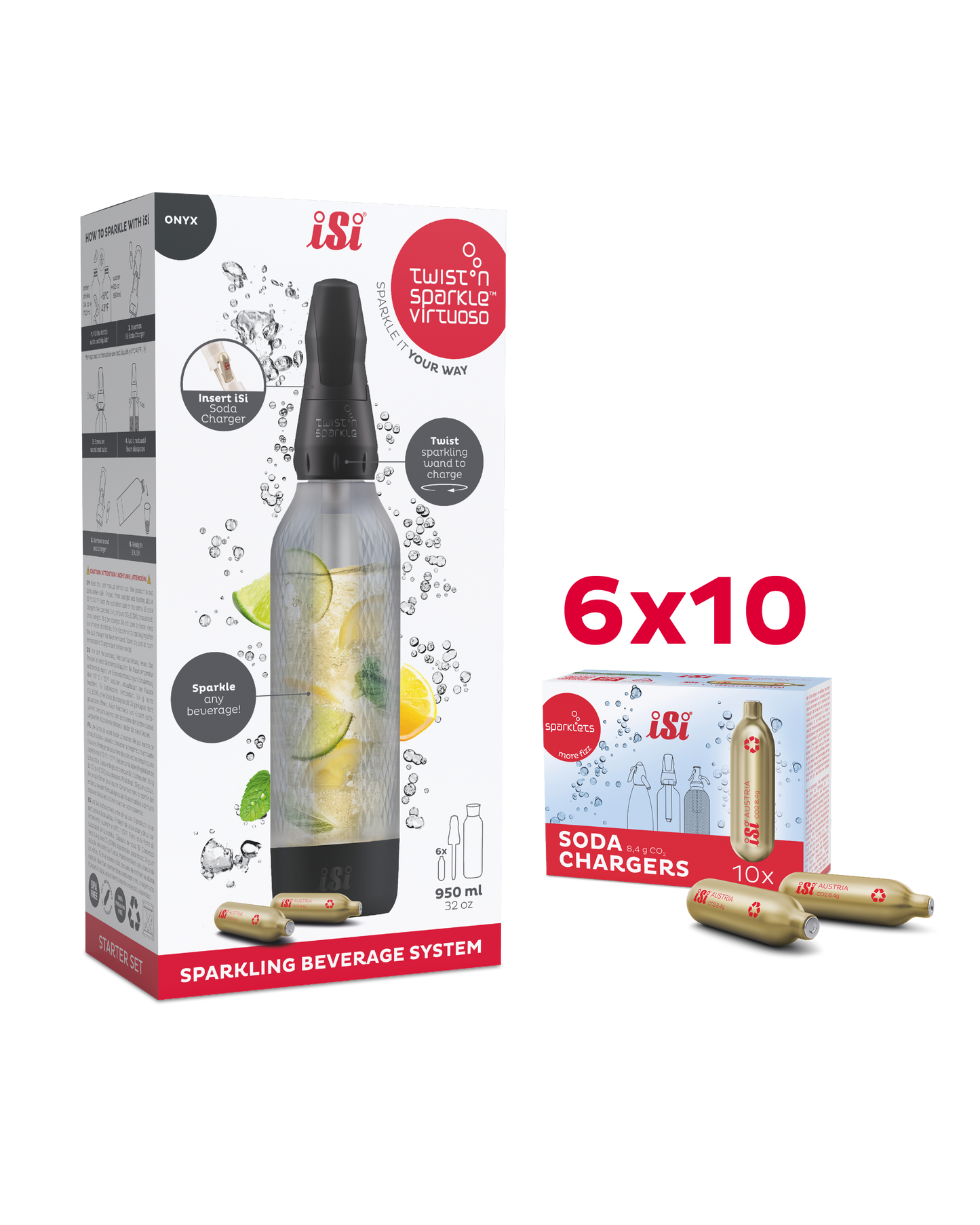 Twist'n Sparkle Virtuoso inkl. 60 Soda Chargers