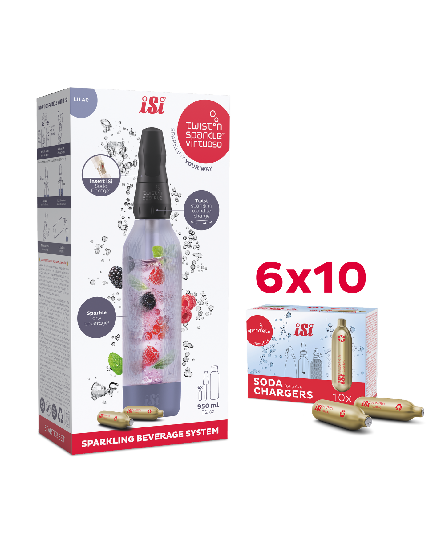 Twist'n Sparkle Virtuoso inkl. 60 Soda Chargers