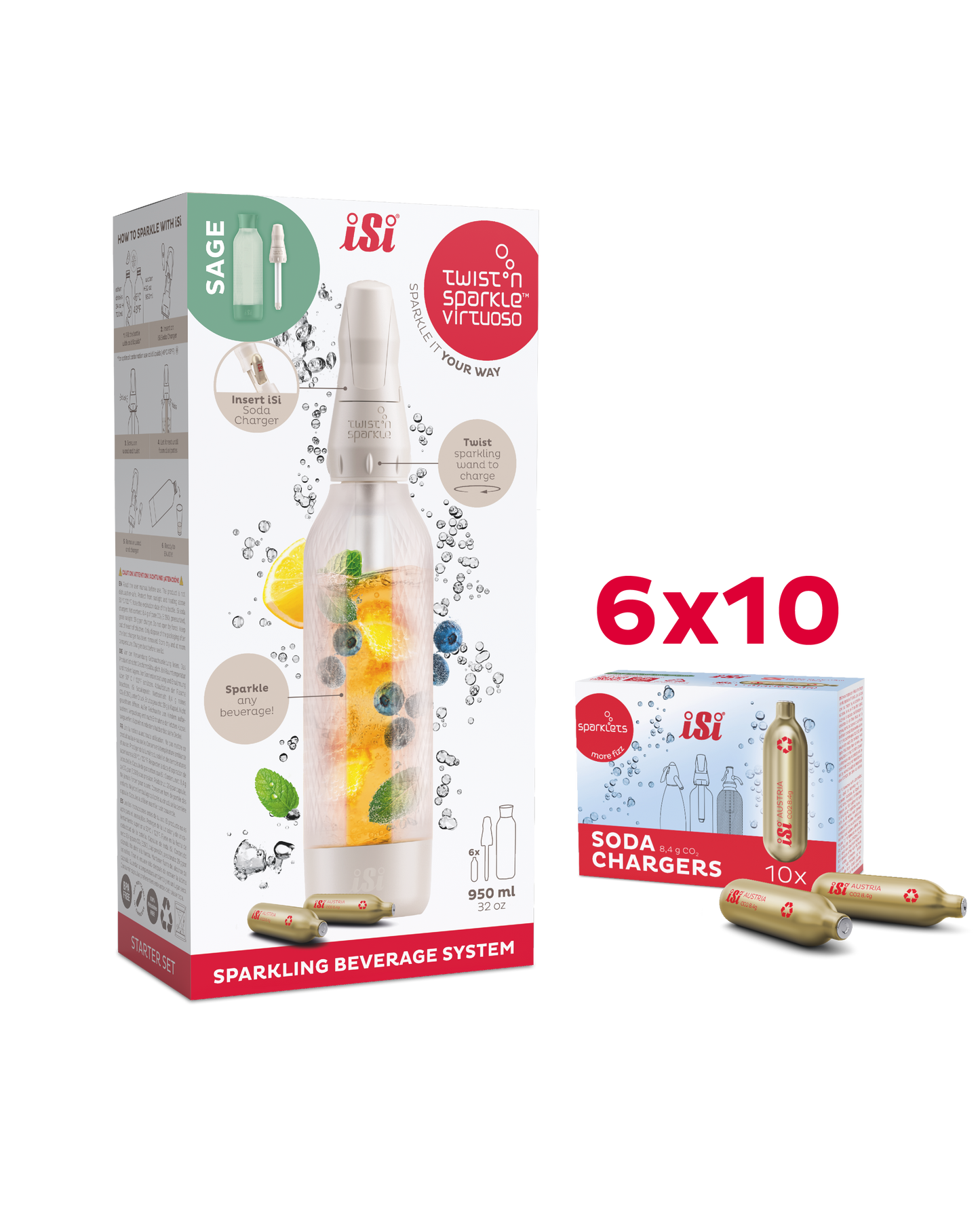 Twist'n Sparkle Virtuoso inkl. 60 Soda Chargers