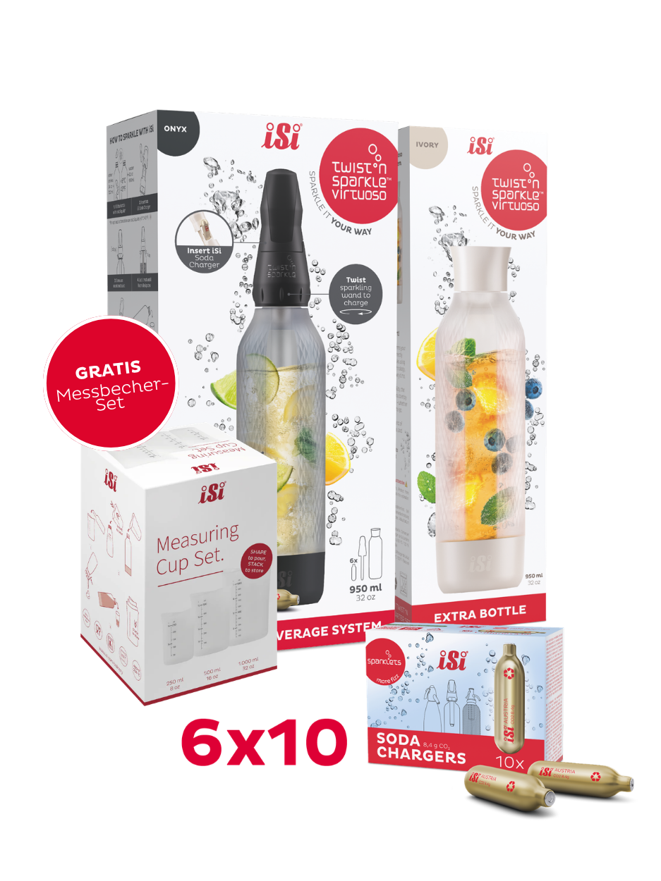 Twist'n Sparkle Virtuoso inkl. Zusatzflasche und 6x10 Soda Chargers