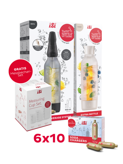 Twist'n Sparkle Virtuoso inkl. Zusatzflasche und 6x10 Soda Chargers