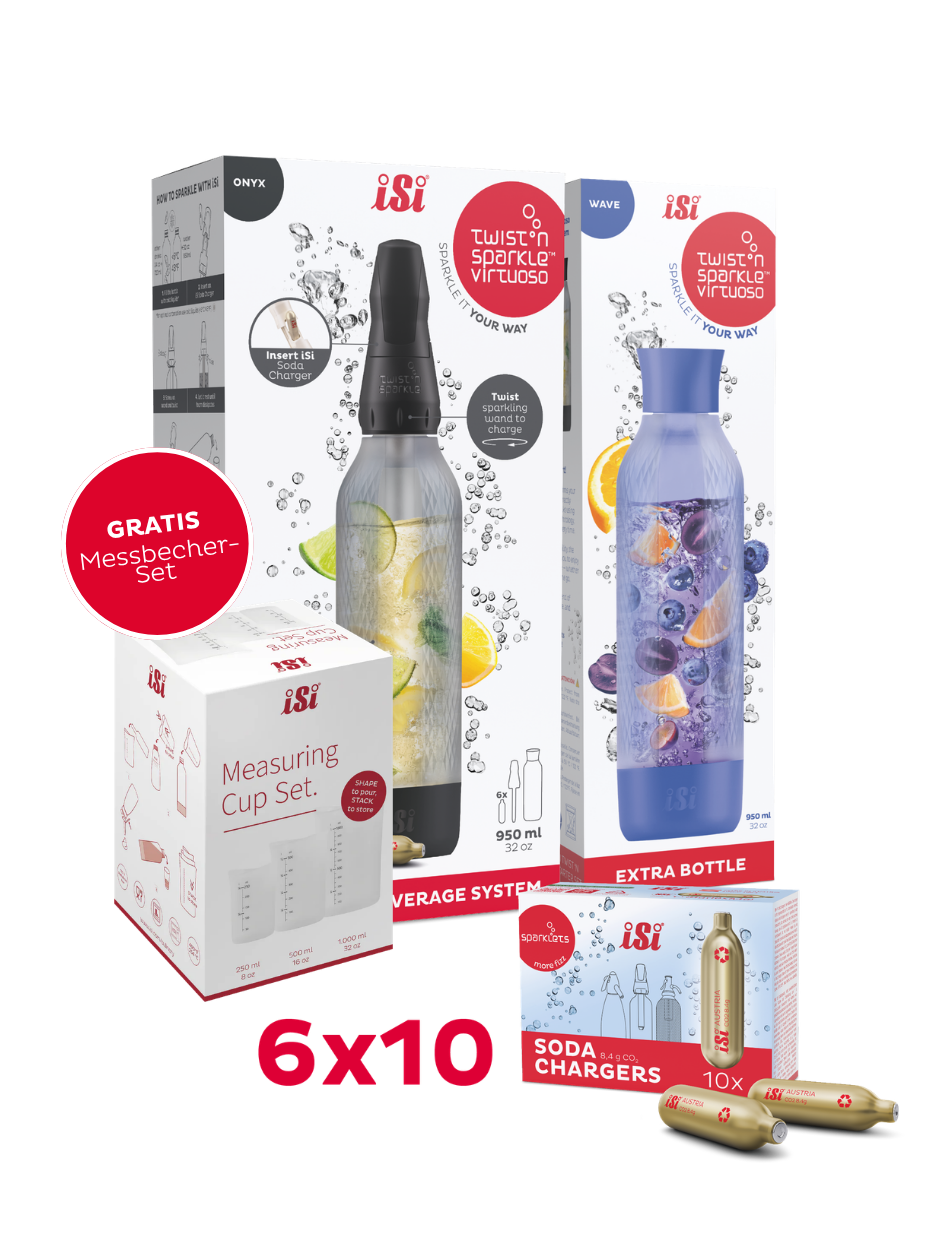 Twist'n Sparkle Virtuoso inkl. Zusatzflasche und 6x10 Soda Chargers