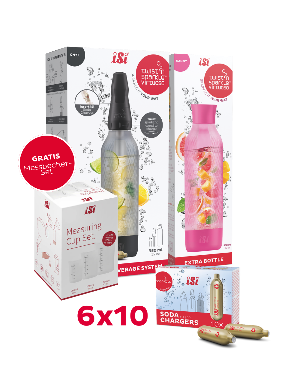 Twist'n Sparkle Virtuoso inkl. Zusatzflasche und 6x10 Soda Chargers