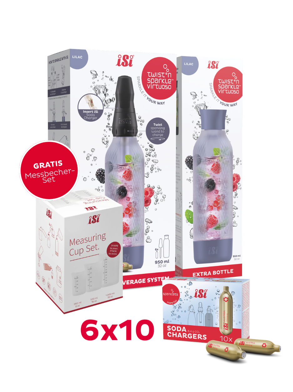 Twist'n Sparkle Virtuoso inkl. Zusatzflasche und 6x10 Soda Chargers