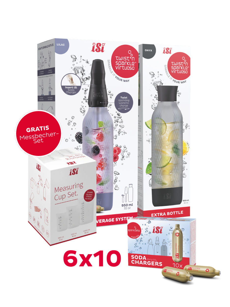 Twist'n Sparkle Virtuoso inkl. Zusatzflasche und 6x10 Soda Chargers