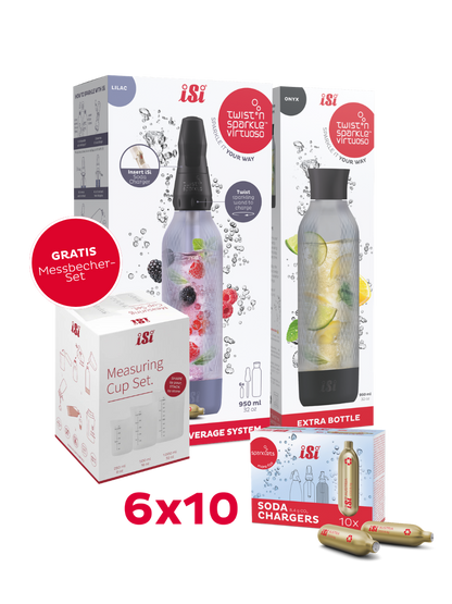 Twist'n Sparkle Virtuoso inkl. Zusatzflasche und 6x10 Soda Chargers