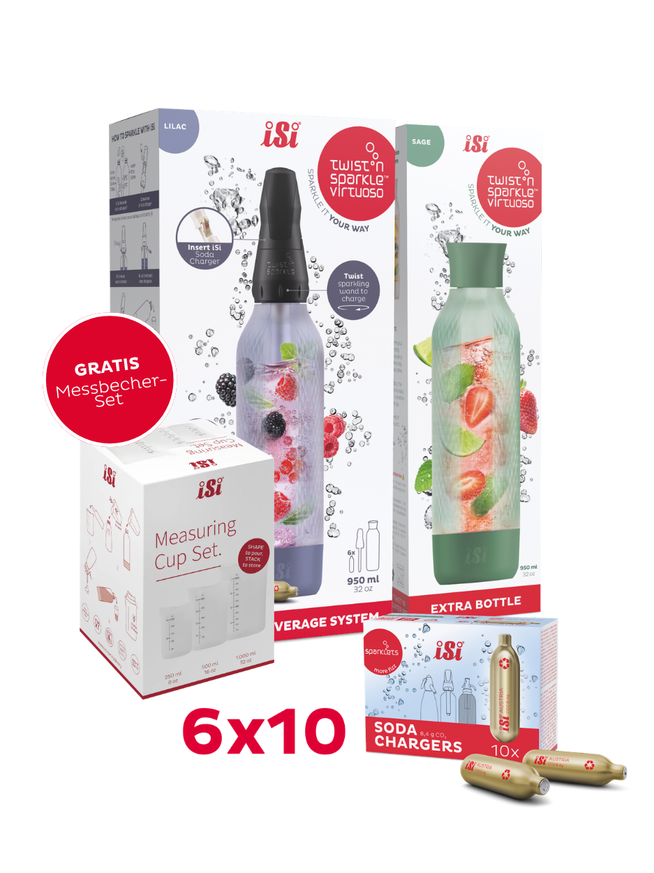 Twist'n Sparkle Virtuoso inkl. Zusatzflasche und 6x10 Soda Chargers