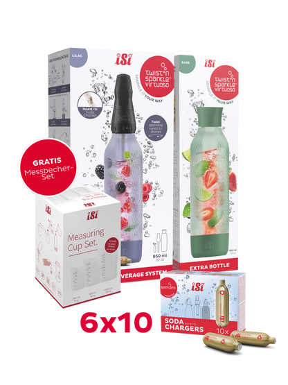 Twist'n Sparkle Virtuoso inkl. Zusatzflasche und 6x10 Soda Chargers