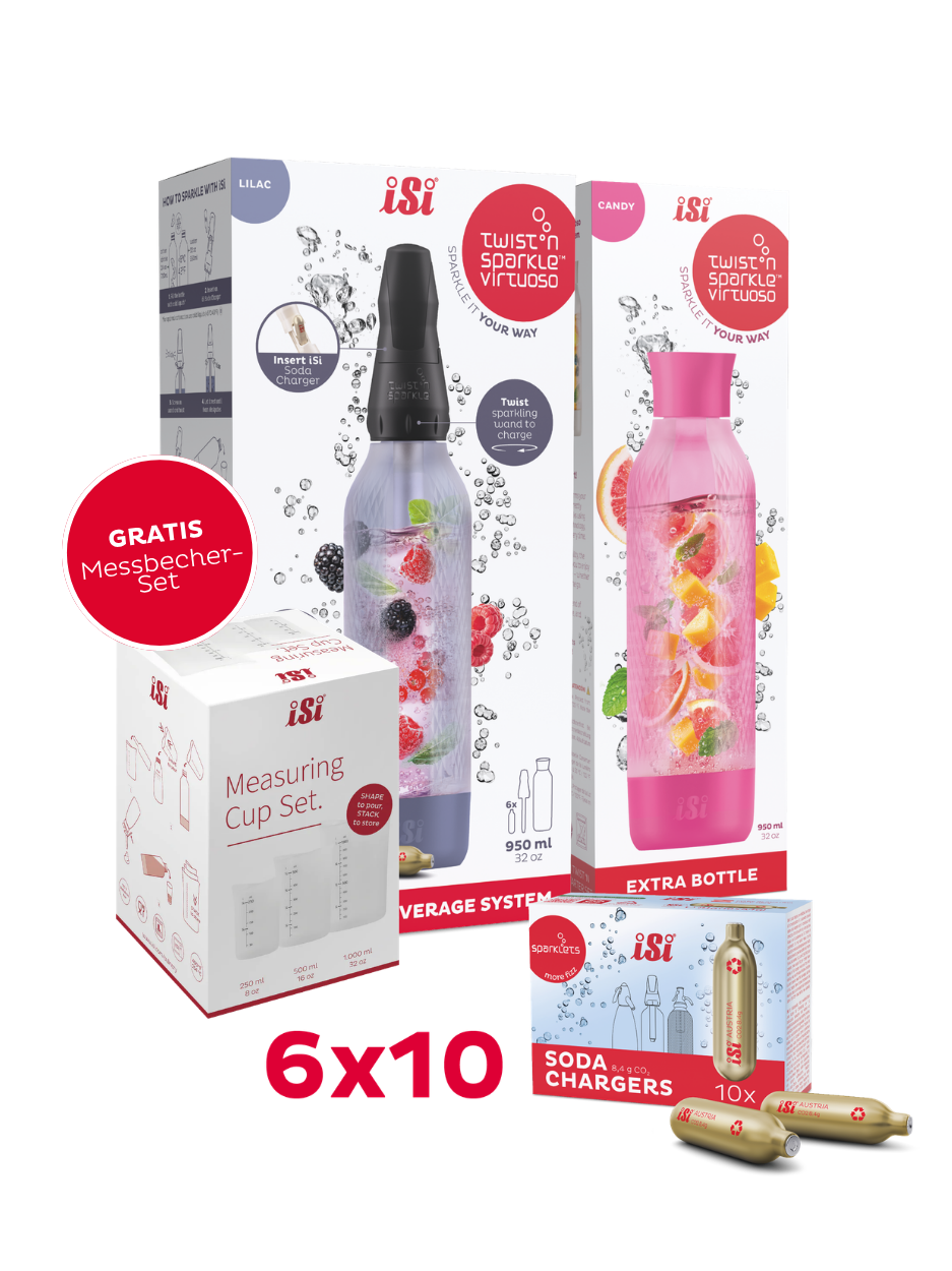 Twist'n Sparkle Virtuoso inkl. Zusatzflasche und 6x10 Soda Chargers