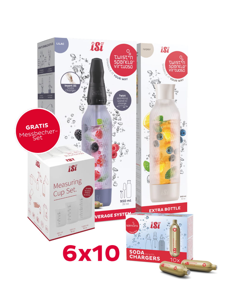 Twist'n Sparkle Virtuoso inkl. Zusatzflasche und 6x10 Soda Chargers