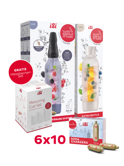 Twist'n Sparkle Virtuoso inkl. Zusatzflasche und 6x10 Soda Chargers