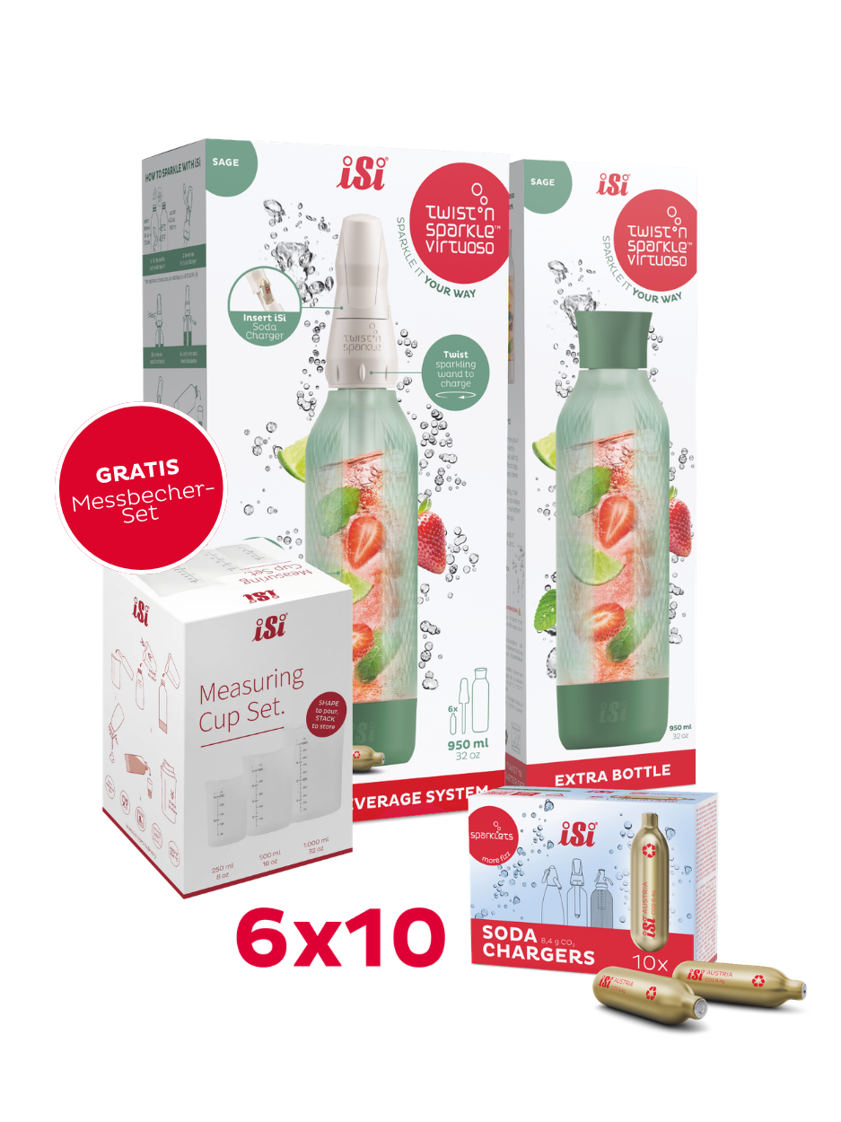 Twist'n Sparkle Virtuoso inkl. Zusatzflasche und 6x10 Soda Chargers