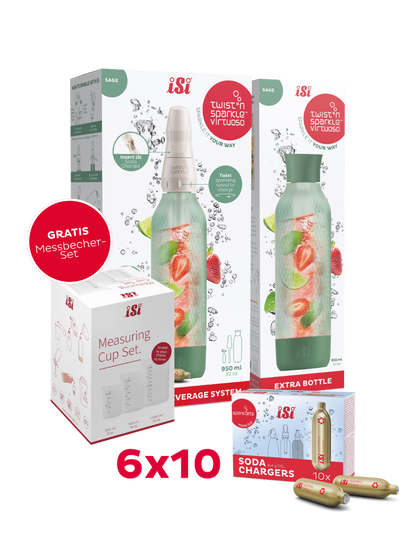 Twist'n Sparkle Virtuoso inkl. Zusatzflasche und 6x10 Soda Chargers