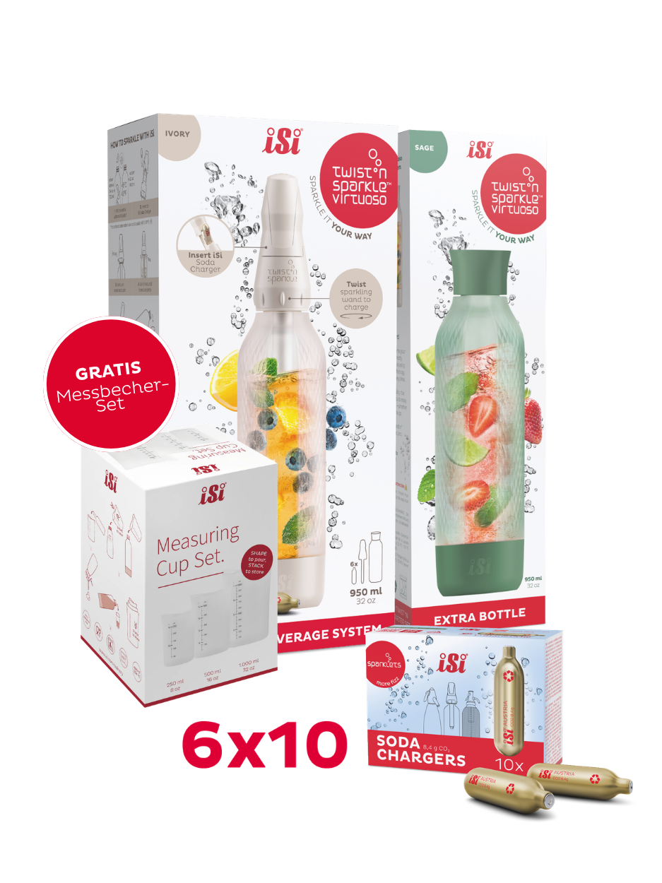 Twist'n Sparkle Virtuoso inkl. Zusatzflasche und 6x10 Soda Chargers