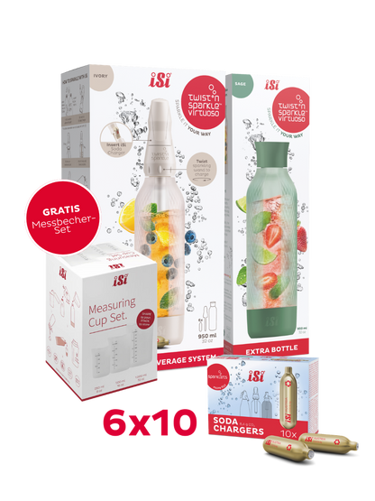 Twist'n Sparkle Virtuoso inkl. Zusatzflasche und 6x10 Soda Chargers