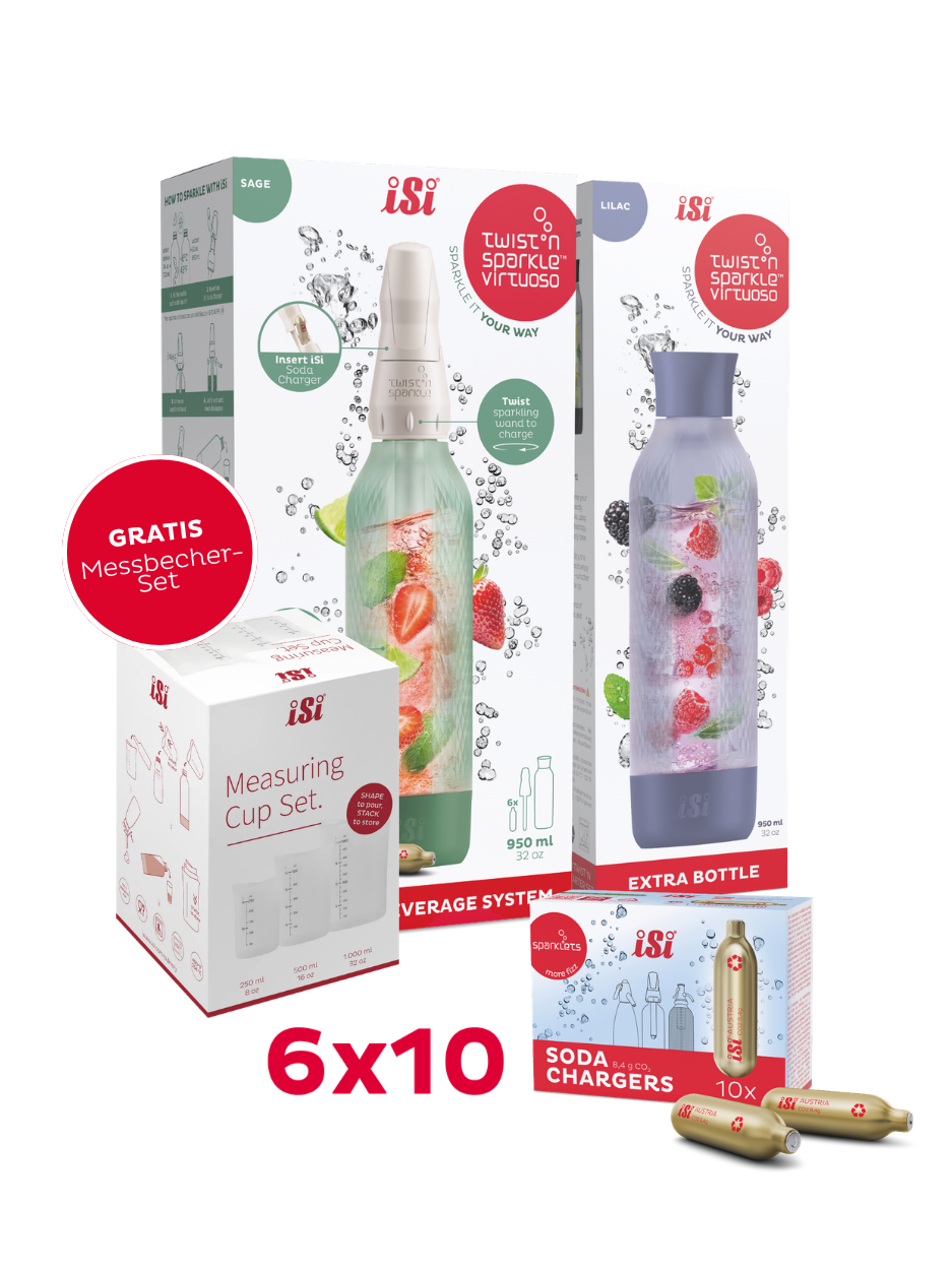 Twist'n Sparkle Virtuoso inkl. Zusatzflasche und 6x10 Soda Chargers