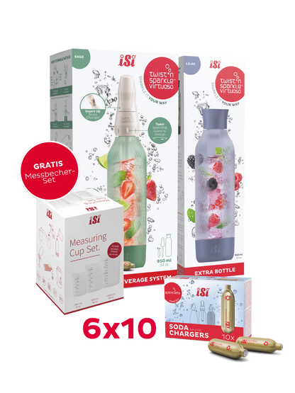 Twist'n Sparkle Virtuoso inkl. Zusatzflasche und 6x10 Soda Chargers