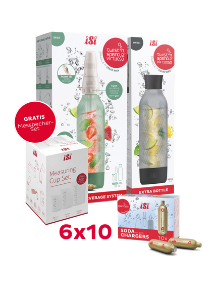 Twist'n Sparkle Virtuoso inkl. Zusatzflasche und 6x10 Soda Chargers