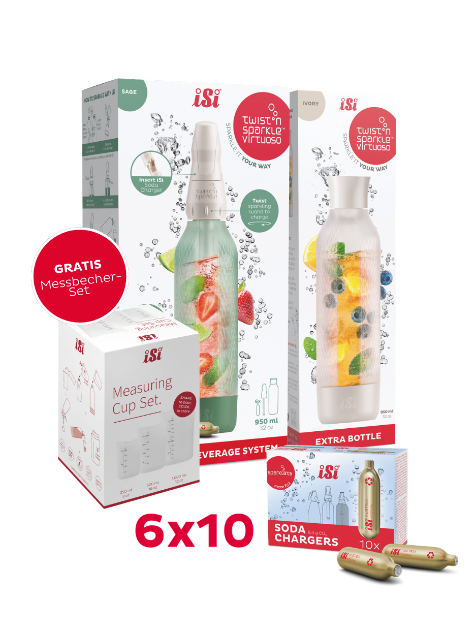 Twist'n Sparkle Virtuoso inkl. Zusatzflasche und 6x10 Soda Chargers
