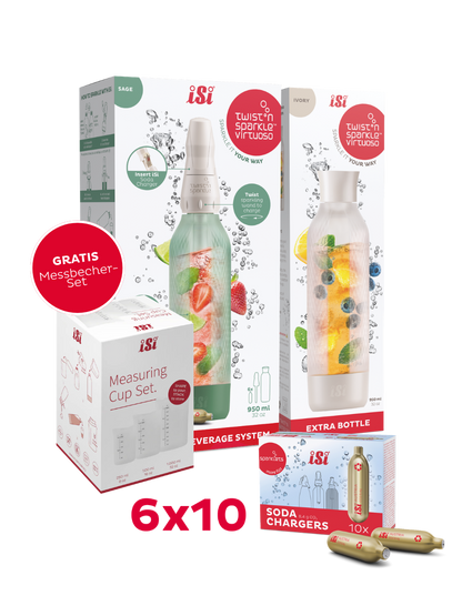 Twist'n Sparkle Virtuoso inkl. Zusatzflasche und 6x10 Soda Chargers