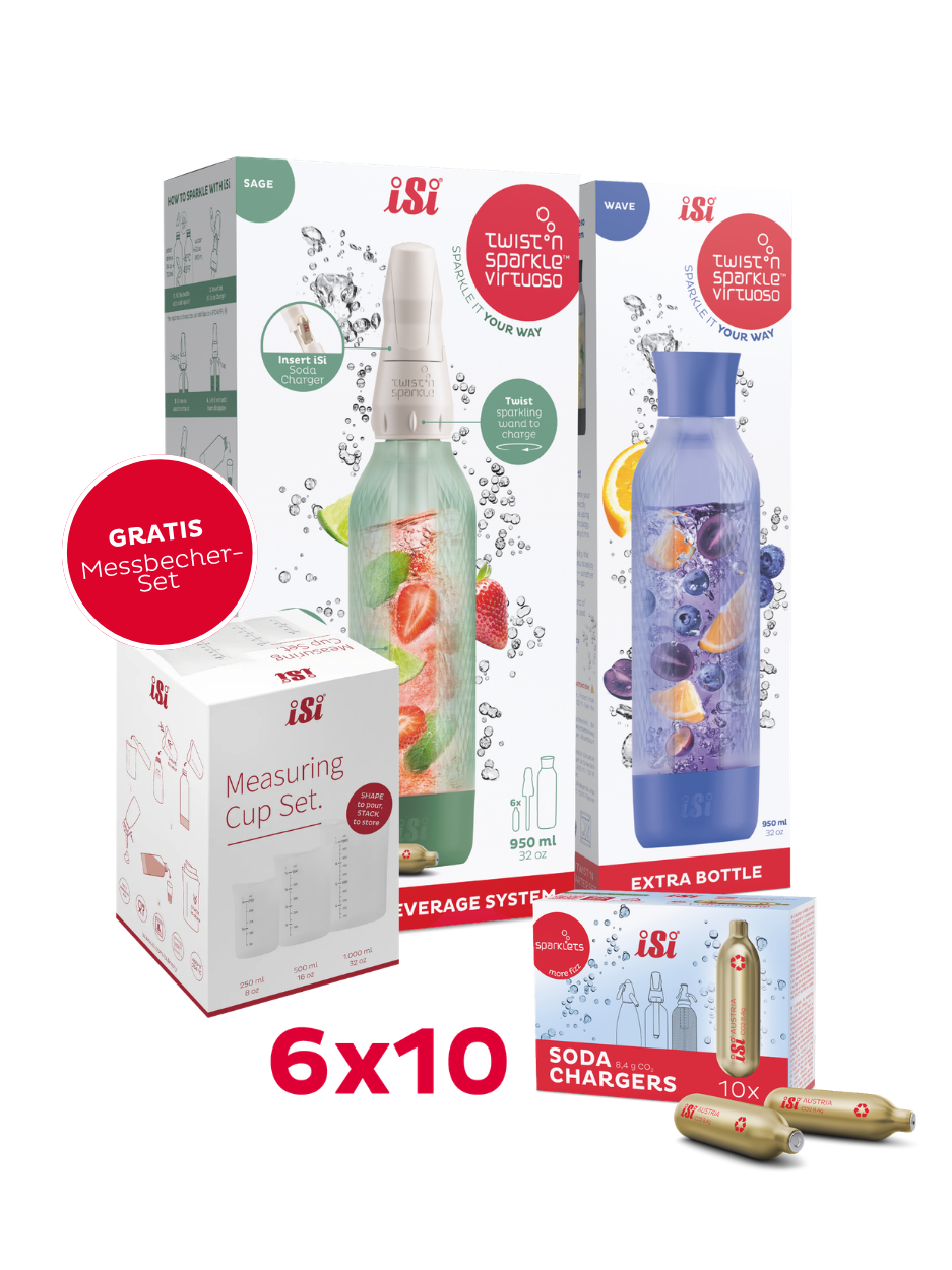 Twist'n Sparkle Virtuoso inkl. Zusatzflasche und 6x10 Soda Chargers