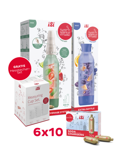 Twist'n Sparkle Virtuoso inkl. Zusatzflasche und 6x10 Soda Chargers