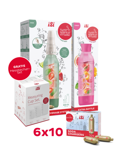 Twist'n Sparkle Virtuoso inkl. Zusatzflasche und 6x10 Soda Chargers