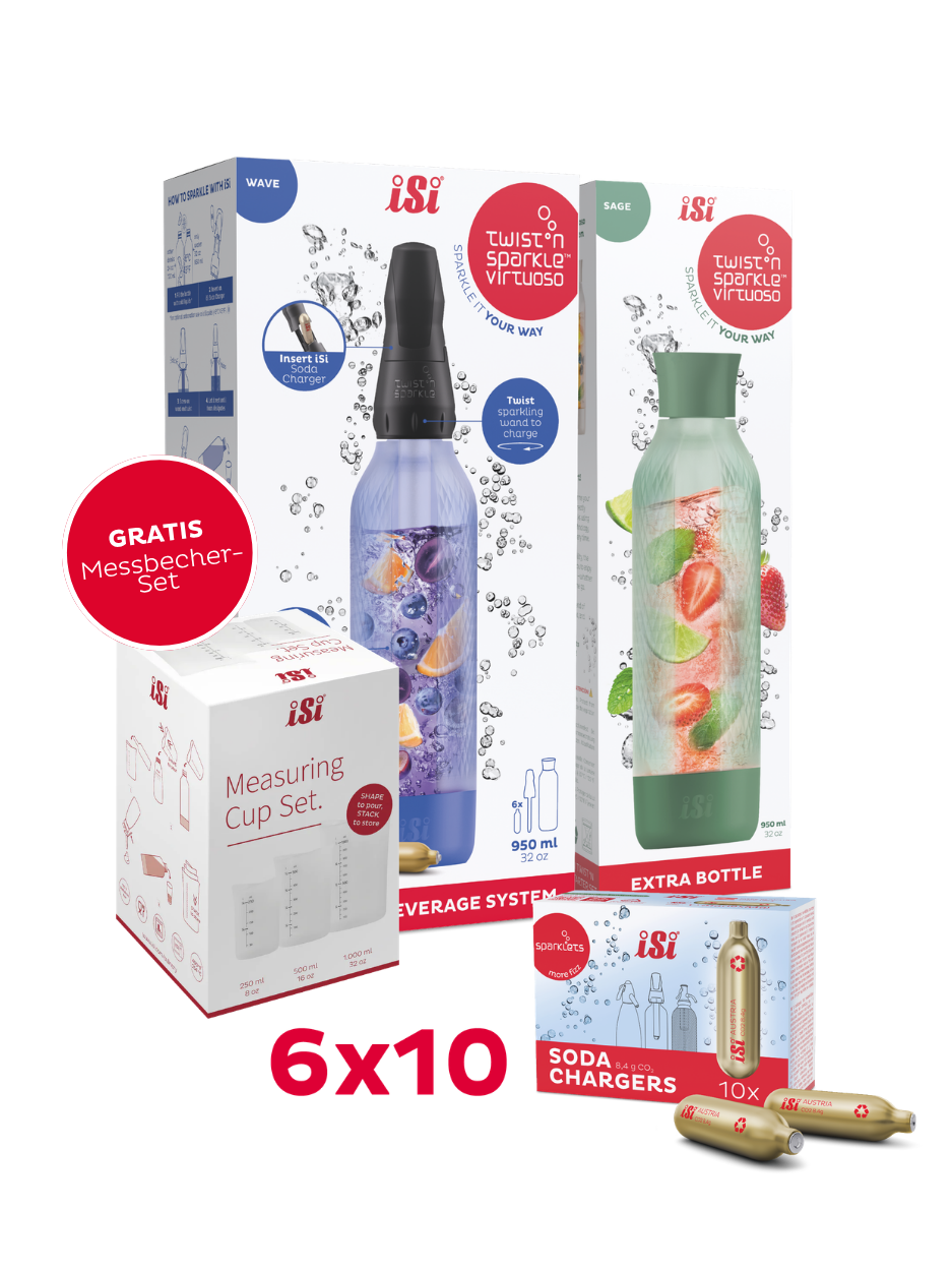 Twist'n Sparkle Virtuoso inkl. Zusatzflasche und 6x10 Soda Chargers