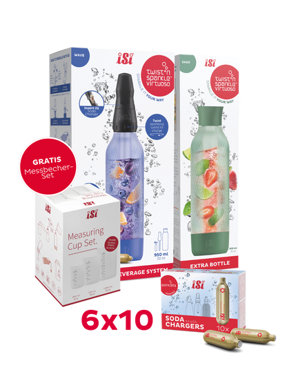 Twist'n Sparkle Virtuoso inkl. Zusatzflasche und 6x10 Soda Chargers