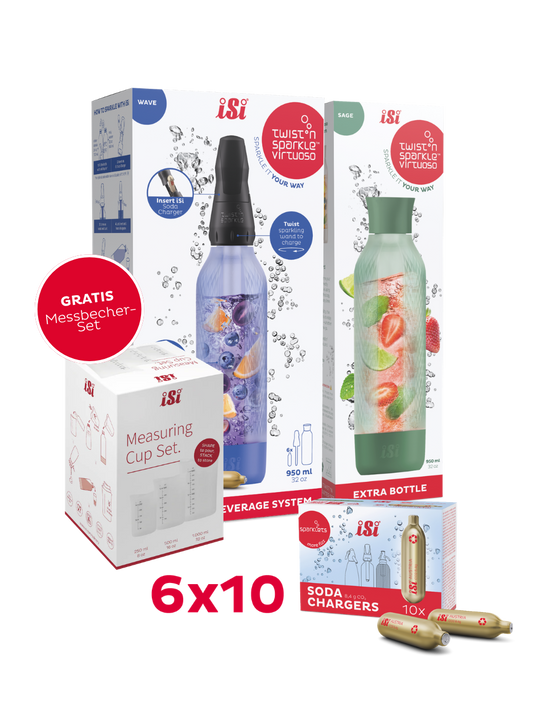 Twist'n Sparkle Virtuoso inkl. Zusatzflasche und 6x10 Soda Chargers