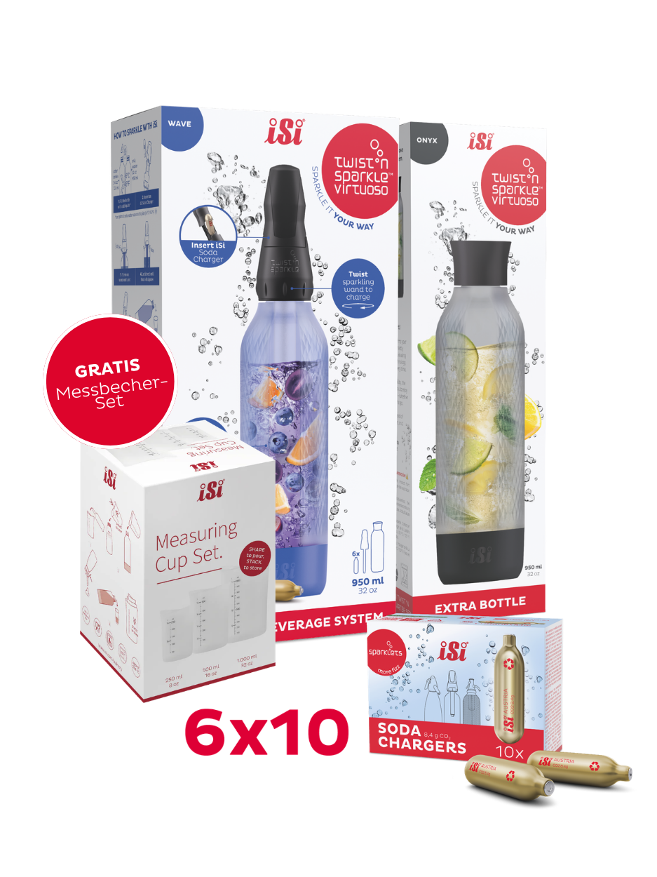 Twist'n Sparkle Virtuoso inkl. Zusatzflasche und 6x10 Soda Chargers
