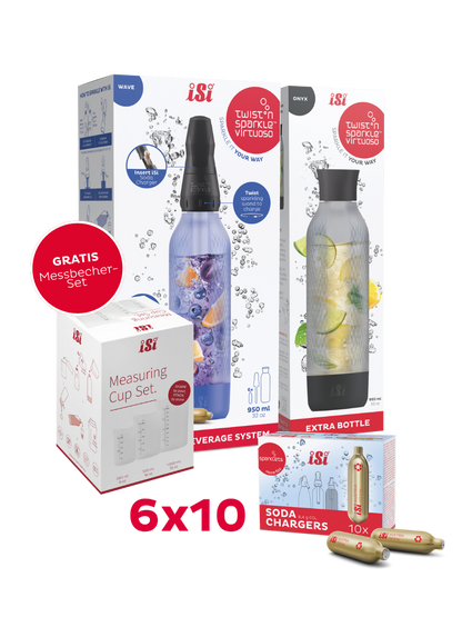 Twist'n Sparkle Virtuoso inkl. Zusatzflasche und 6x10 Soda Chargers