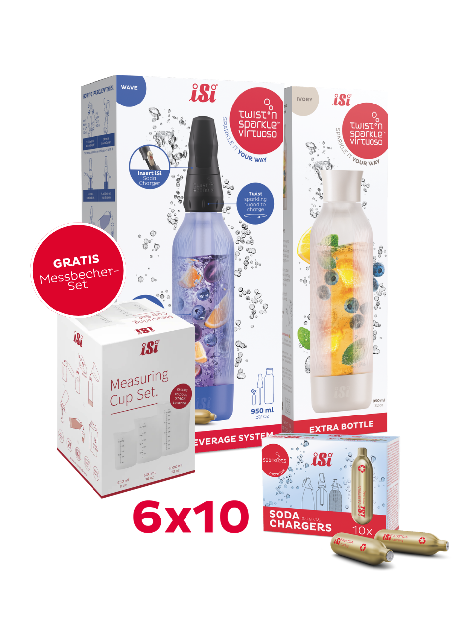 Twist'n Sparkle Virtuoso inkl. Zusatzflasche und 6x10 Soda Chargers