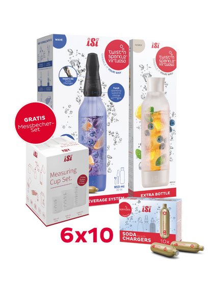 Twist'n Sparkle Virtuoso inkl. Zusatzflasche und 6x10 Soda Chargers