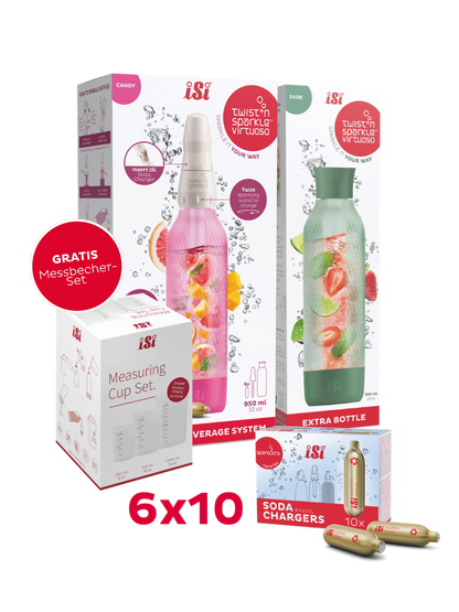 Twist'n Sparkle Virtuoso inkl. Zusatzflasche und 6x10 Soda Chargers