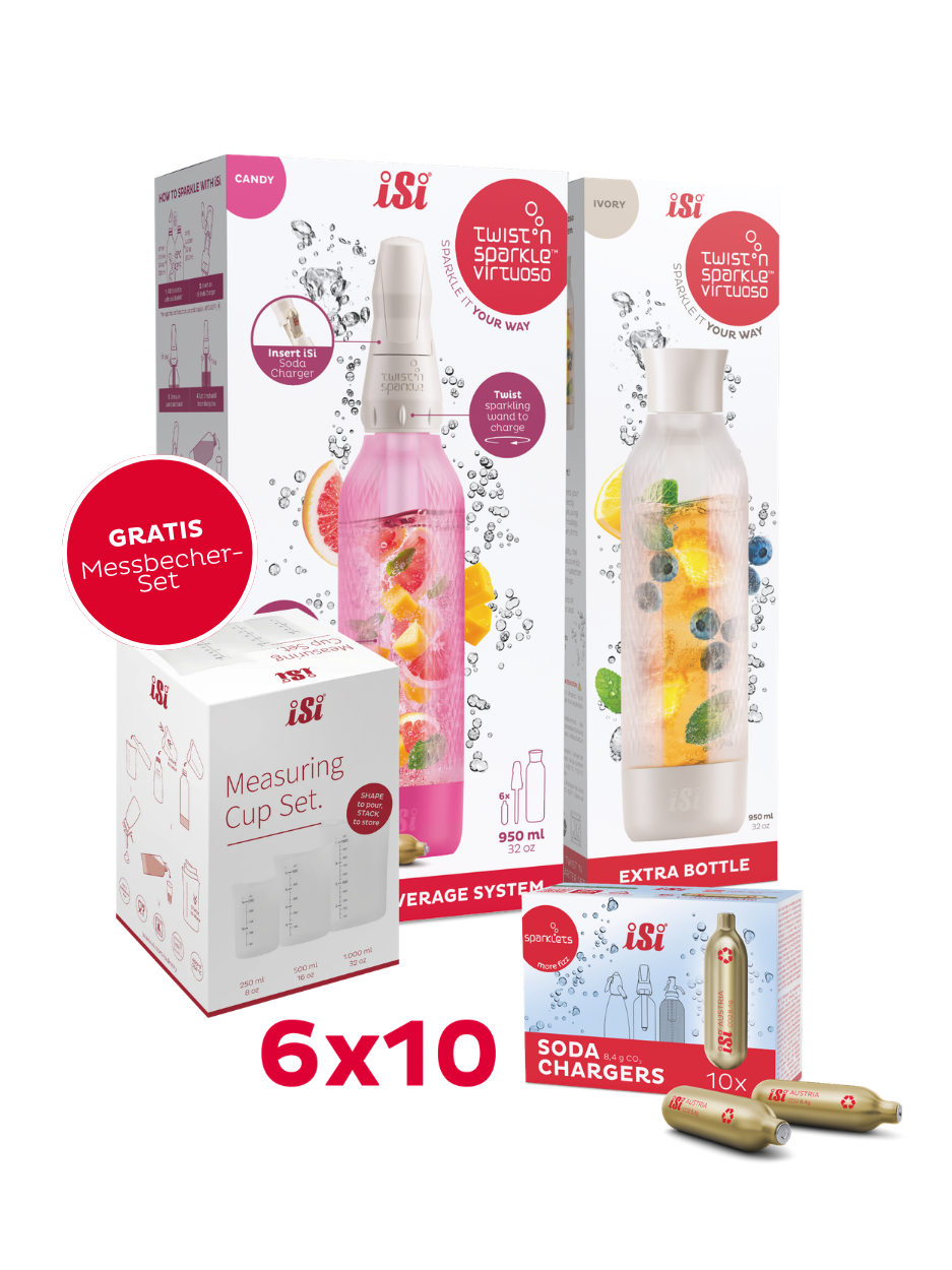 Twist'n Sparkle Virtuoso inkl. Zusatzflasche und 6x10 Soda Chargers