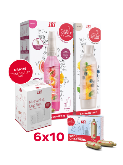 Twist'n Sparkle Virtuoso inkl. Zusatzflasche und 6x10 Soda Chargers