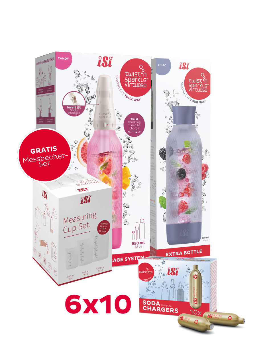 Twist'n Sparkle Virtuoso inkl. Zusatzflasche und 6x10 Soda Chargers