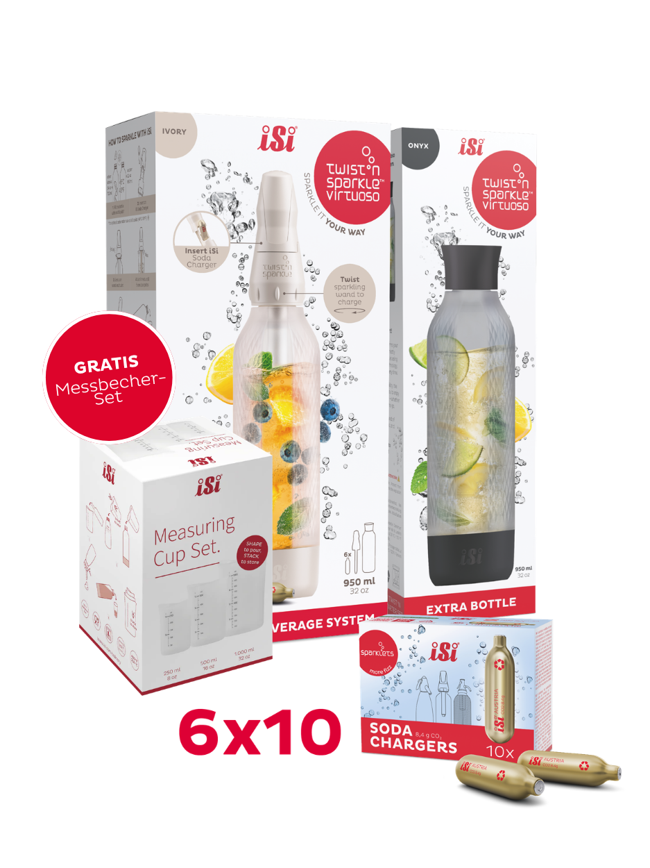 Twist'n Sparkle Virtuoso inkl. Zusatzflasche und 6x10 Soda Chargers