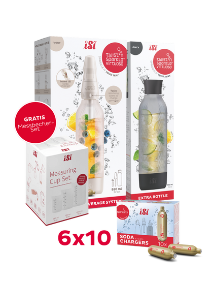 Twist'n Sparkle Virtuoso inkl. Zusatzflasche und 6x10 Soda Chargers
