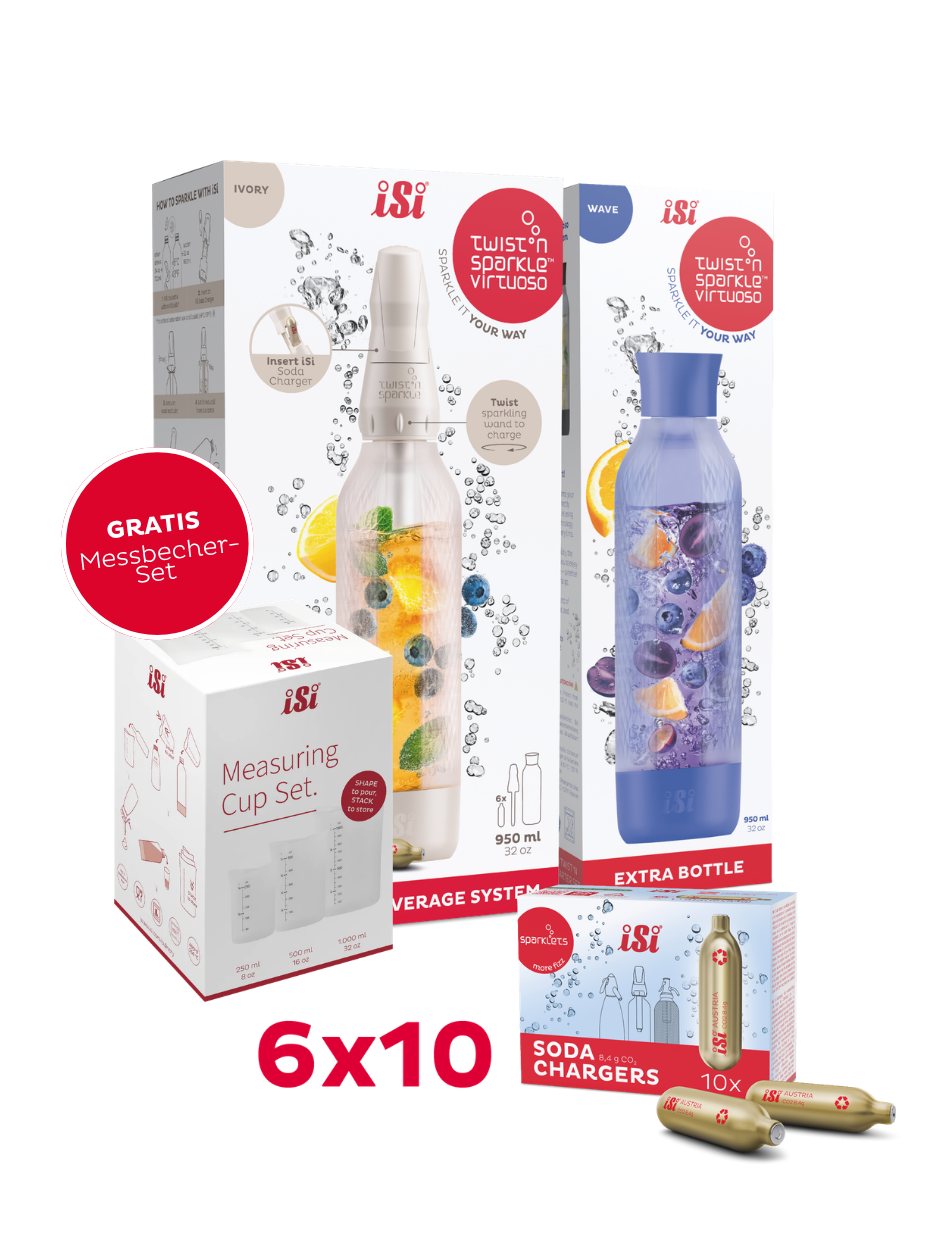 Twist'n Sparkle Virtuoso inkl. Zusatzflasche und 6x10 Soda Chargers