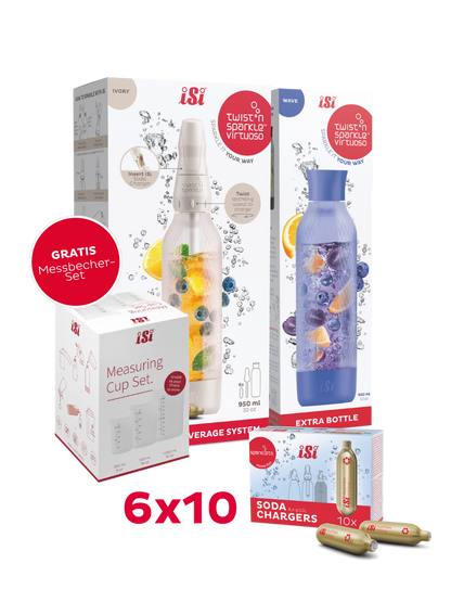 Twist'n Sparkle Virtuoso inkl. Zusatzflasche und 6x10 Soda Chargers