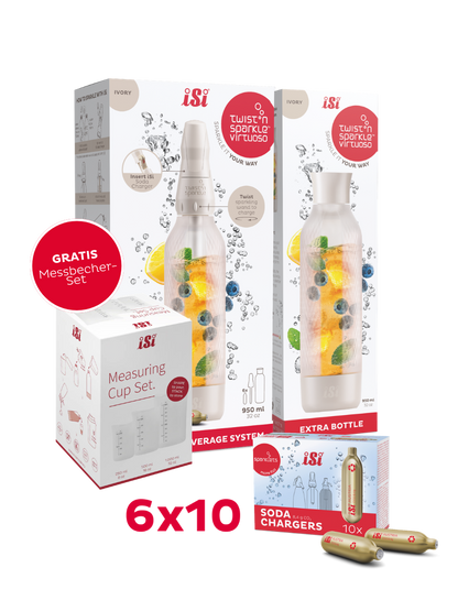 Twist'n Sparkle Virtuoso inkl. Zusatzflasche und 6x10 Soda Chargers