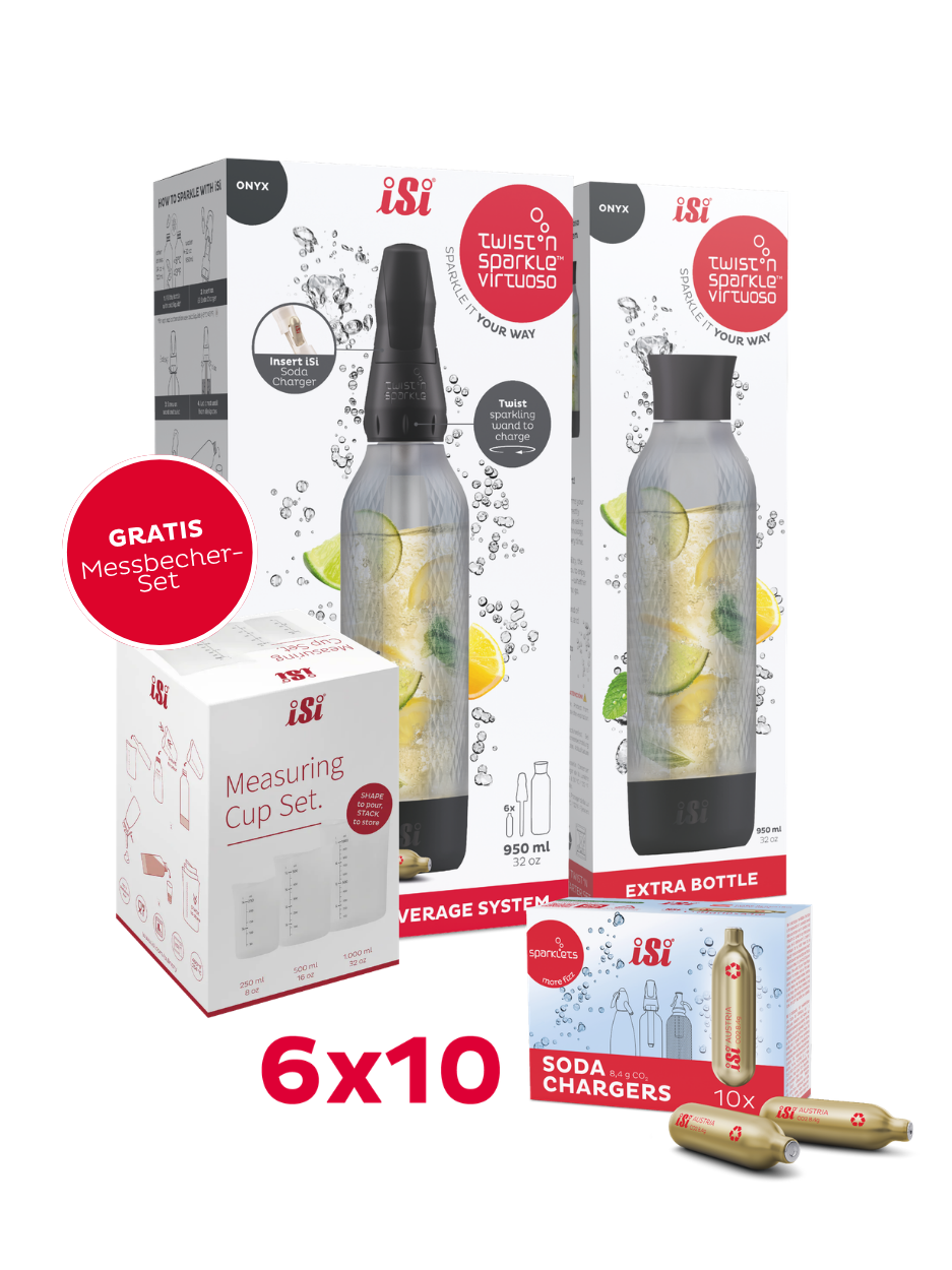 Twist'n Sparkle Virtuoso inkl. Zusatzflasche und 6x10 Soda Chargers