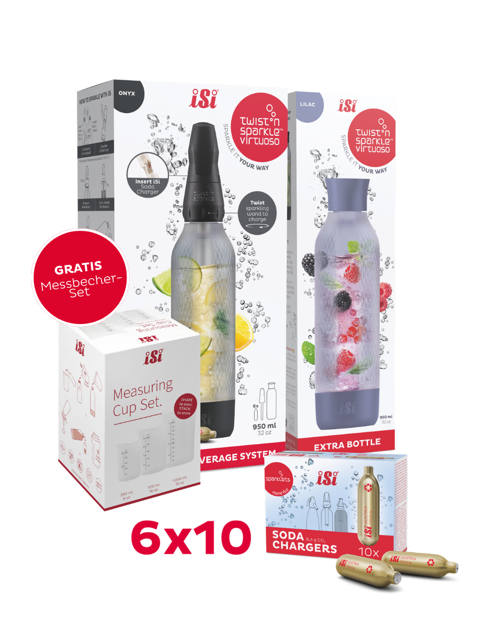 Twist'n Sparkle Virtuoso inkl. Zusatzflasche und 6x10 Soda Chargers