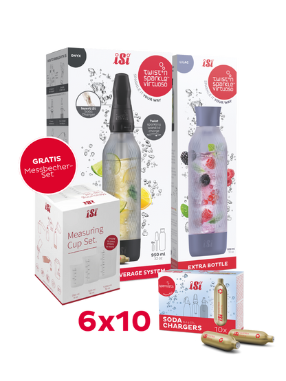 Twist'n Sparkle Virtuoso inkl. Zusatzflasche und 6x10 Soda Chargers