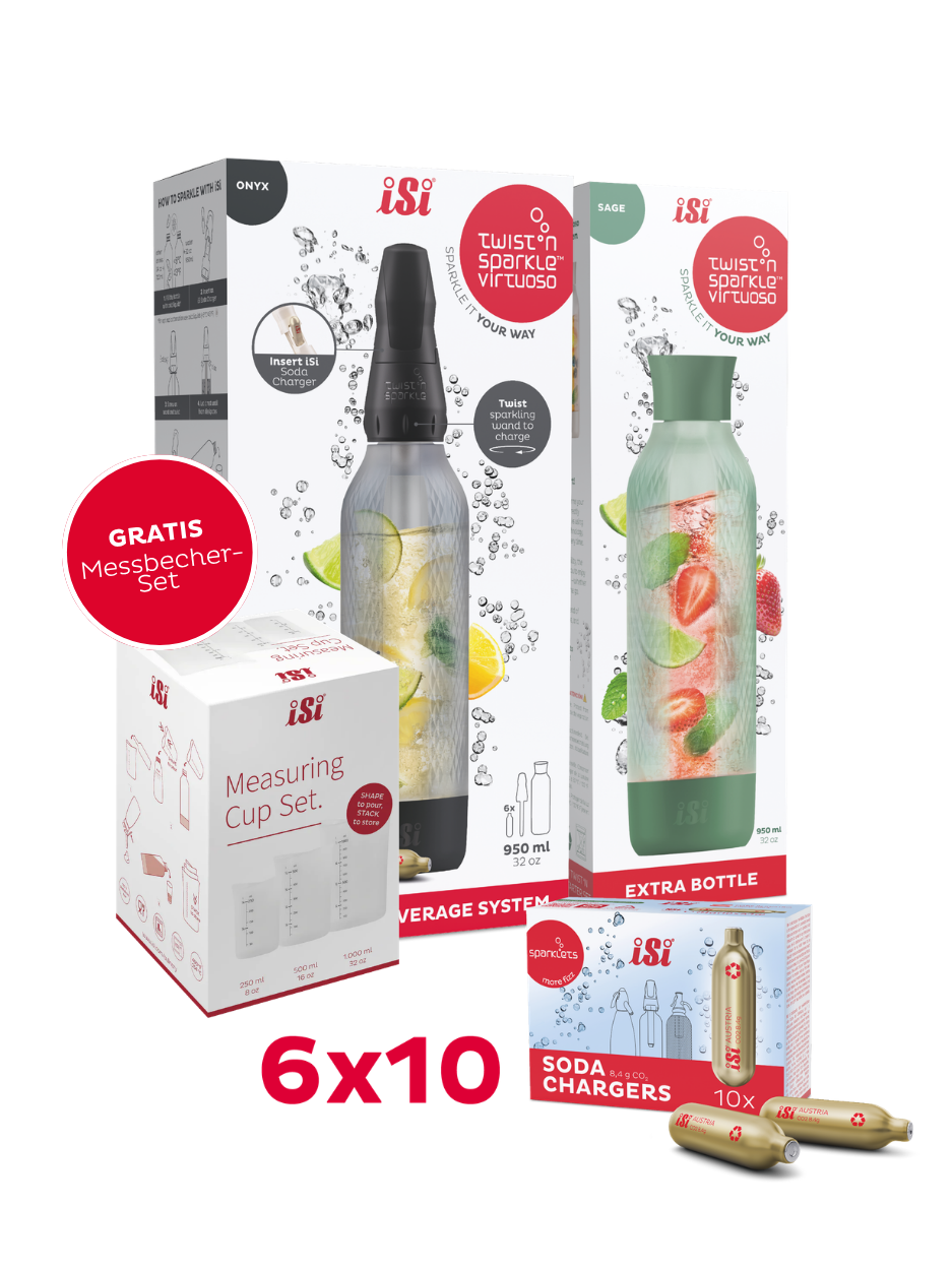 Twist'n Sparkle Virtuoso inkl. Zusatzflasche und 6x10 Soda Chargers