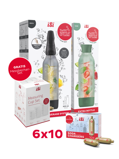 Twist'n Sparkle Virtuoso inkl. Zusatzflasche und 6x10 Soda Chargers