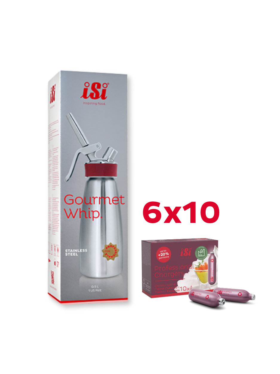 Gourmet Whip inkl. 60 Professional Chargers